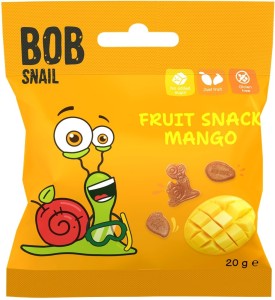 PRZEKĄSKA MANGO BEZ CUKRU, BEZ GLUTENU 20G BOB SNAIL