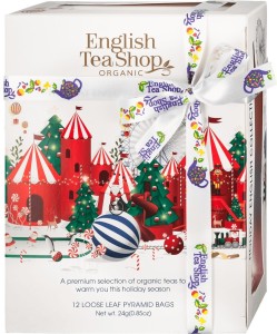 ZESTAW HERBAT ŚWIĄTECZNYCH PIRAMIKI HOLIDAY WHITE (12X2) BIO 24G ENGLISH TEA