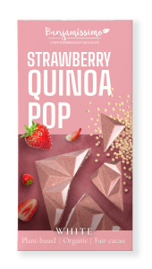 ORGANIC GLUTEN-FREE VEGAN COCOA BAR STRAWBERRY AND QUINOA 60 g - BENJAMISSIMO