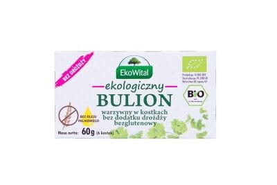 Kostki rosołowe / bulion warzywny bezglutenowy BIO 60g (6 sztuk) EkoWital-539