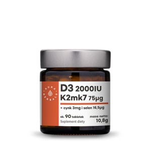 WITAMINA D3 (2000IU) + K2mk7 (75mcg) AURA HERBALS