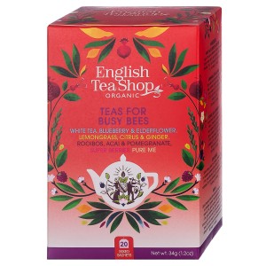 ZESTAW HERBAT TEAS FOR BUSY BEES EKO 20 SASZETEK MIX 5 SMAKÓW ENGLISH TEA