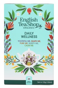 ZESTAW HERBAT DAILY WELLNESS EKO 20 SASZETEK MIX 5 SMAKÓW ENGLISH TEA