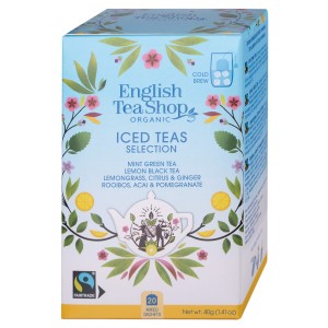 ZESTAW HERBAT DO PRZYGOTOWANIA NA ZIMNO ICED TEAS SELECTION 20SASZETEK MIX 4 SMAKÓW ENGLISH TEA