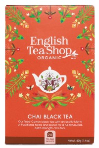 HERBATA CZARNA Z IMBIREM CYNAMONEM KURKUMĄ EKO 20X2G ENGLISH TEA SHOP