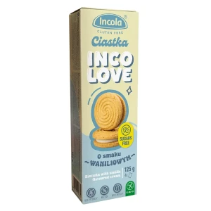 BEZGLUTENOWE CIASTKA WANILIA BEZ CUKRU 125G INCOLOVE