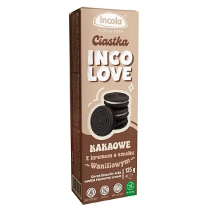 BEZGLUTENOWE CIASTKA KAKAOWO-WANILIOWE BEZ LAKTOZY 125G INCOLOVE