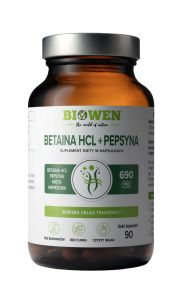 BETAINA HCL COMPLEX + PEPSYNA 960MG 90KAPSUŁEK BIOWEN