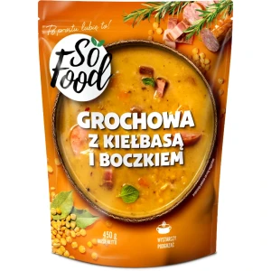 ZUPA GROCHOWA Z KIEŁBASĄ I BOCZKIEM 450G SO FOOD