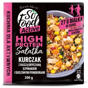 SAŁATKA Z KURCZAKIEM, KASZĄ GRYCZANĄ, SZPINAKIEM I SUSZONYMI POMIDORAMI 300G SO FOOD