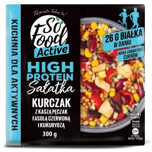 SAŁATKA Z KURCZAKIEM, KASZĄ PĘCZAK, FASOLĄ CZERWONA I KUKURYDZĄ 300G SO FOOD