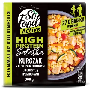 SAŁATKA Z KURCZAKIEM, KUSKUSEM PERŁOWYM, CIECIERZYCĄ I POMIDORAMI 300G SO FOOD