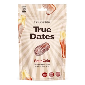 DAKTYLE O SMAKU KWAŚNEJ COLI BEZ DODOATKU CUKRU 100G TRUE DATES
