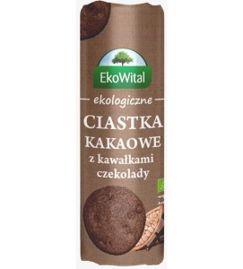 CIASTKA KAKAOWE Z KAWAŁKAMI CZEKOLADY BIO 250G EKOWITAL