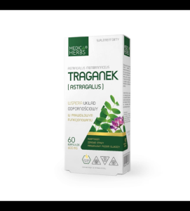 TRAGANEK (ASTRAGALUS) 600MG 60KAPSUŁEK MEDICA HERBS