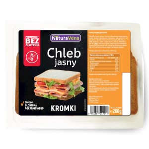 CHLEB JASNY KROJONY BEZGLUTENOWY 200 g - NATURAVENA