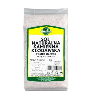SÓL KŁODAWSKA MIAŁKA NATURALNA KAMIENNA NIEJODOWANA 1,1KG SMAKOSZ