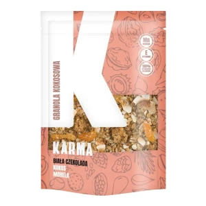 GRANOLA BIAŁA CZEKOLADA KOKOS MORELA 250G KARMA
