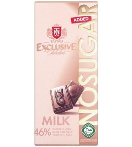 CZEKOLADA MLECZNA 46% KAKAO BEZ CUKRU, SŁODZONA ERYTRYTOLEM KETO 100G TAI TAU