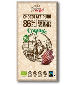 CZEKOLADA GORZKA 86% KAKAO BIO 100G SOLE