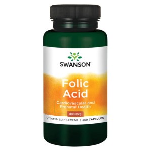 KWAS FOLIOWY FOLIC ACID 800MCG 250 KAPSUŁEK SWANSON