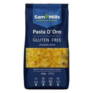 MAKARON KUKURYDZIANY ŁAZANKA KARBOWANA BEZGLUTENOWA 500G SAM MILLS