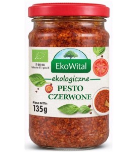 PESTO CZERWONE Z SUSZONYCH POMIDORÓW BIO 135G EKOWITAL
