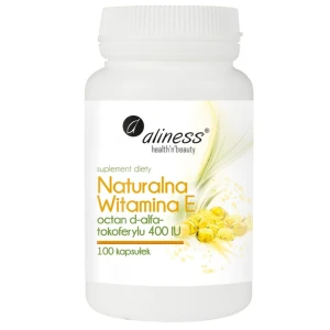 NATURALNA WITAMINA E 400IU D-alfa-tokoferyl x 100 KAPSUŁEK ALINESS