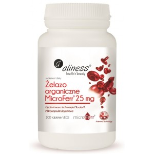 ŻELAZO ORGANICZNE MicroFerr® 25 mg x 100 TABLETEK ALINESS