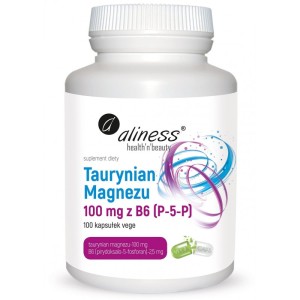 TAURYNIAN MAGNEZU 100 mg z B6 (P-5-P) x 100 VEGE KAPSUŁEK ALINESS