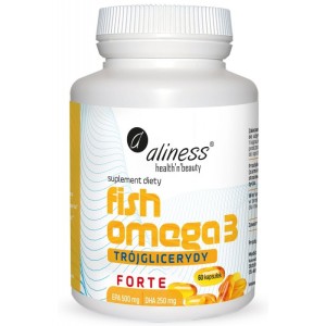 FISH OMEGA 3 FORTE TRÓJGLICERYDY 500/250M 60 KAPSUŁEK ALINESS