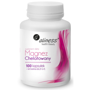 MAGNEZ CHELATOWANY 720mg + B6 (P-5-P) x 100 KAPSUŁEK ALINESS