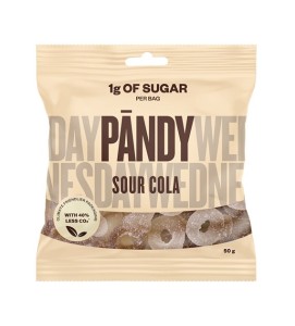 ŻELKI BEZ DODATKU CUKRU O SMAKU COLI SOUR COLA 50G PANDY