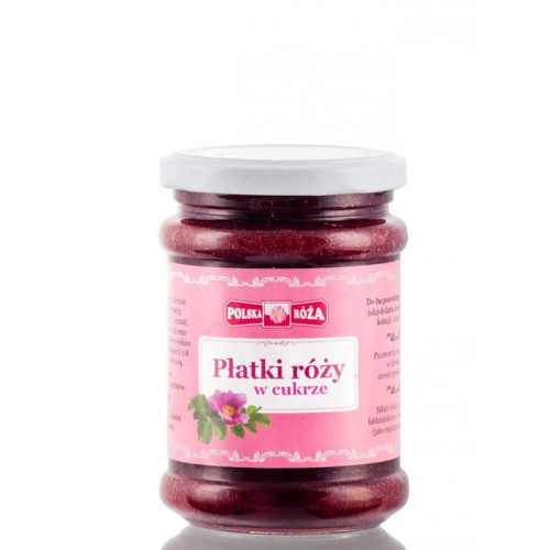 Płatki róży w cukrze 320g Polska Róża-488