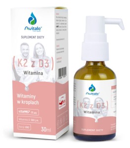 WITAMINA K2 (Vita MK7) 25uq + D3 1000IU Olive 30ML AVITALE