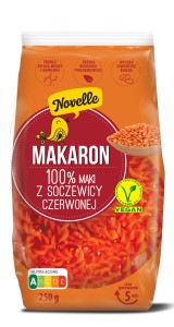 Makaron PROTEINOWY z czerwonej soczewicy ŚWIDERK 250g NOVELLE