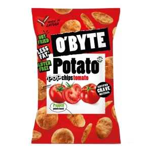 CHIPSY ZIEMNIACZANE O SMAKU POMIDORÓW 90G OBYTE