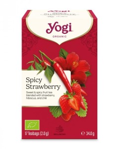 PIKANTNA TRUSKAWKA SPICY STRAWBERRY HERBATKA BIO 17X2G 34G YOGI TEA