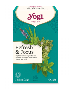 REFRESH & FOCUS HERBATA Z MIĘTĄ TYMIANKIEM CYTRYNOWYM BIO 17X 2,1  35,7G YOGI TEA