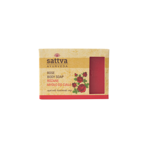 MYDŁO W KOSTCE DO CIAŁA RÓŻA 125 g - SATTVA (AYURVEDA)