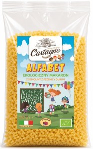 MAKARON Z PSZENICY DURUM ALFABET BIO 250G CASTAGNO
