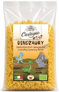 MAKARON DURUM DLA DZIECI DINOZAURY BIO 250G CASTAGNO