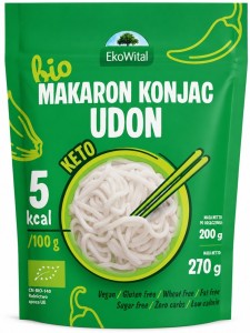 MAKARON KONJAC UDON BEZGLUTENOWY BIO 270G/ 200G EKOWITAL