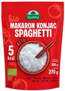 MAKARON KONJAC SPAGHETTI BEZGLUTENOWY BIO 270G/200G EKOWITAL