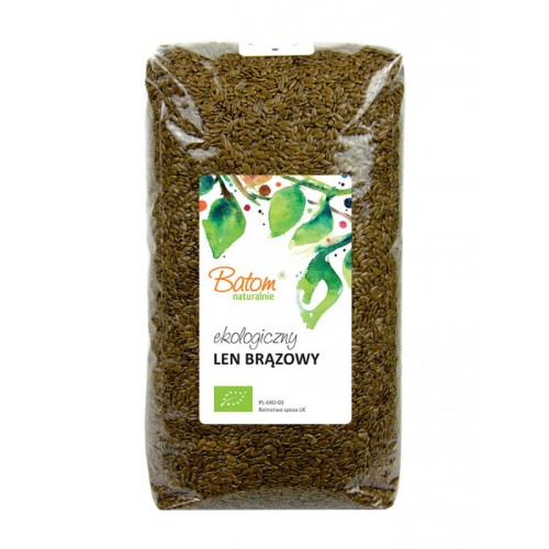 Siemię lniane brązowe BIO 1kg - Batom-663