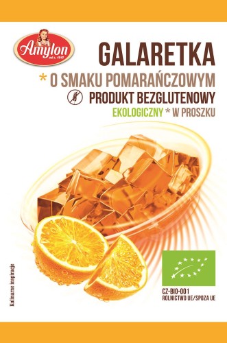 Galaretka o smaku pomarańczowym bezglutenowa BIO 40g – Amylon-746