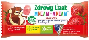 Lizak o smaku truskawkowym Mniam – Mniam bezglutenowy 6g - STARPHARMA