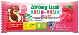 Lizak o smaku malinowym Mniam – Mniam bezglutenowy 6g - STARPHARMA