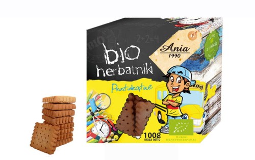 Herbatniki pszenne *Prostokątne* BIO 100g - Ania-889