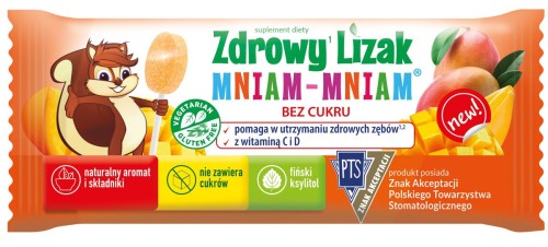 Lizak o smaku mango Mniam – Mniam bezglutenowy 6g - STARPHARMA-932